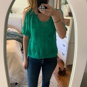 Two piece Anthropologie aqua top Size 2